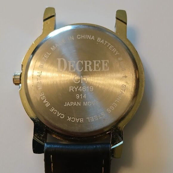 Decree Women's Green Yellow Round Gold Tone Dial Casual Watch Japan Movt - Picture 3 of 15